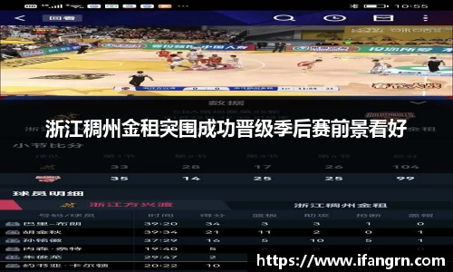 浙江稠州金租突围成功晋级季后赛前景看好