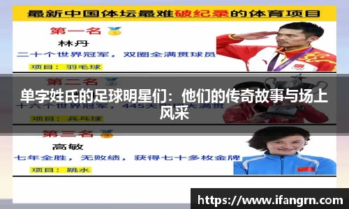 单字姓氏的足球明星们：他们的传奇故事与场上风采
