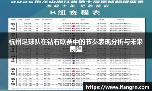杭州足球队在钻石联赛中的节奏表现分析与未来展望